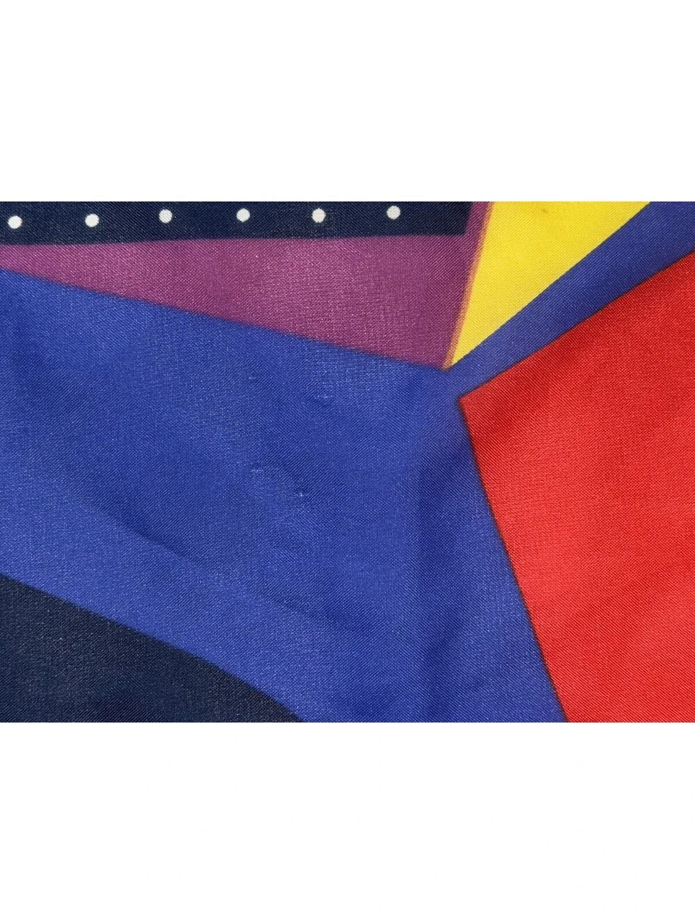 Vtg Baar Beards Scarf Italy Polyester 31” Square Geometric Polka Dot Colorblock
